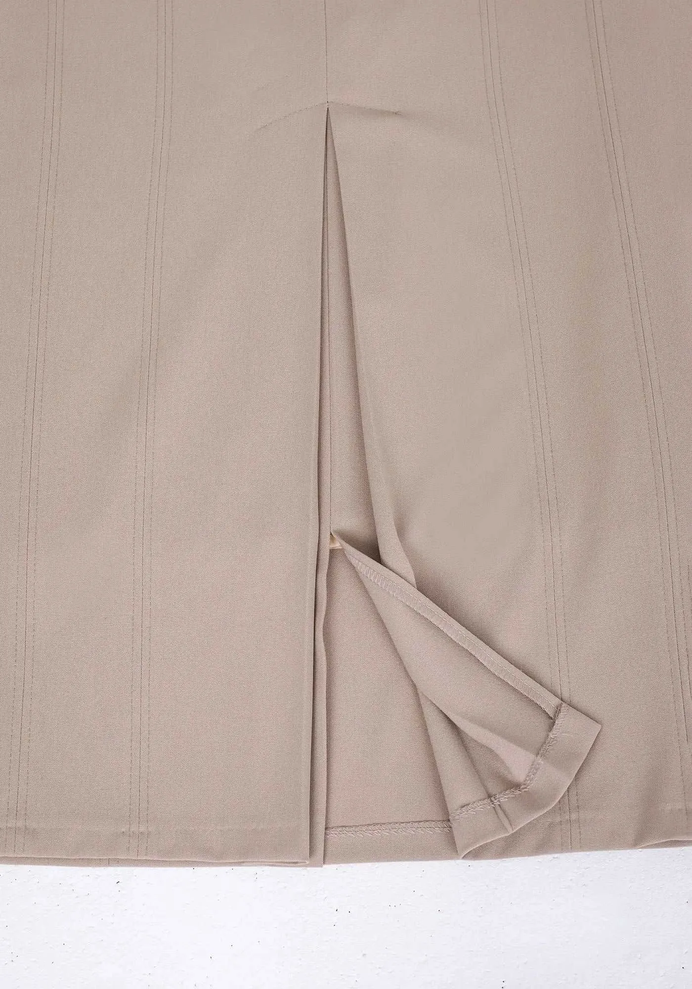 Ankle Length Plus Size Back Split Maxi Skirt - G-Line