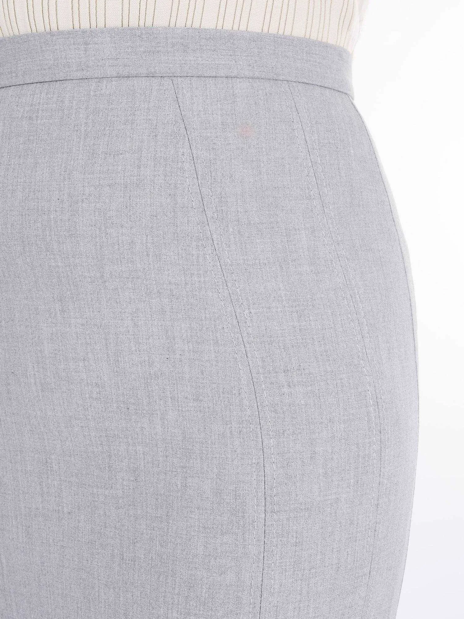 Ankle Length Plus Size Back Split Maxi Skirt - G-Line