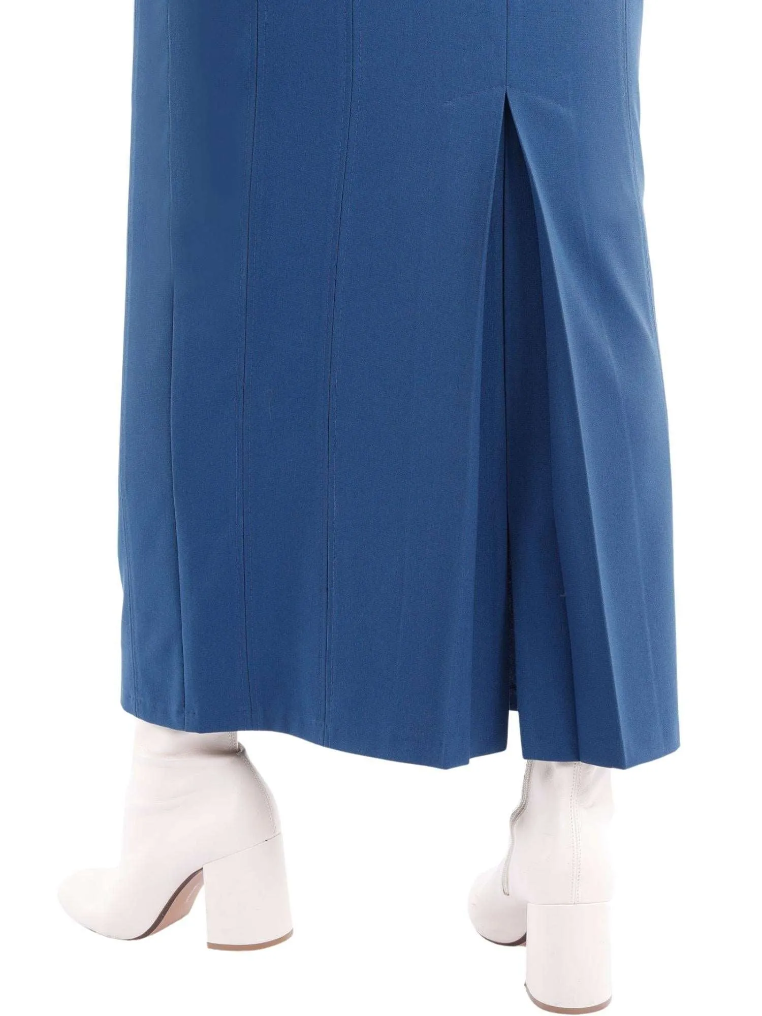 Ankle Length Plus Size Back Split Maxi Skirt - G-Line